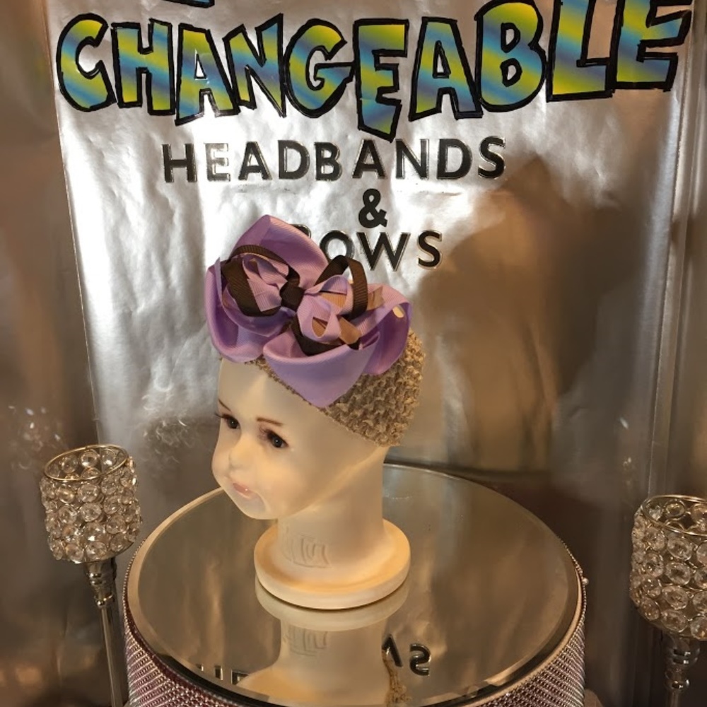 Infants and girls interchangeable headbands & bows